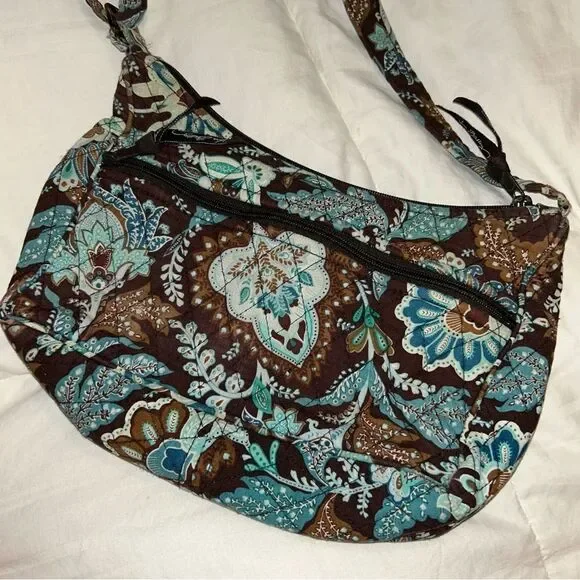 Vera Bradley Retired Java Blue Shoulder Purse​ - Picture 4 of 8
